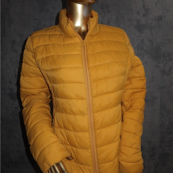 Women's Mustard Puffer Jacket - Picture 2 of 4